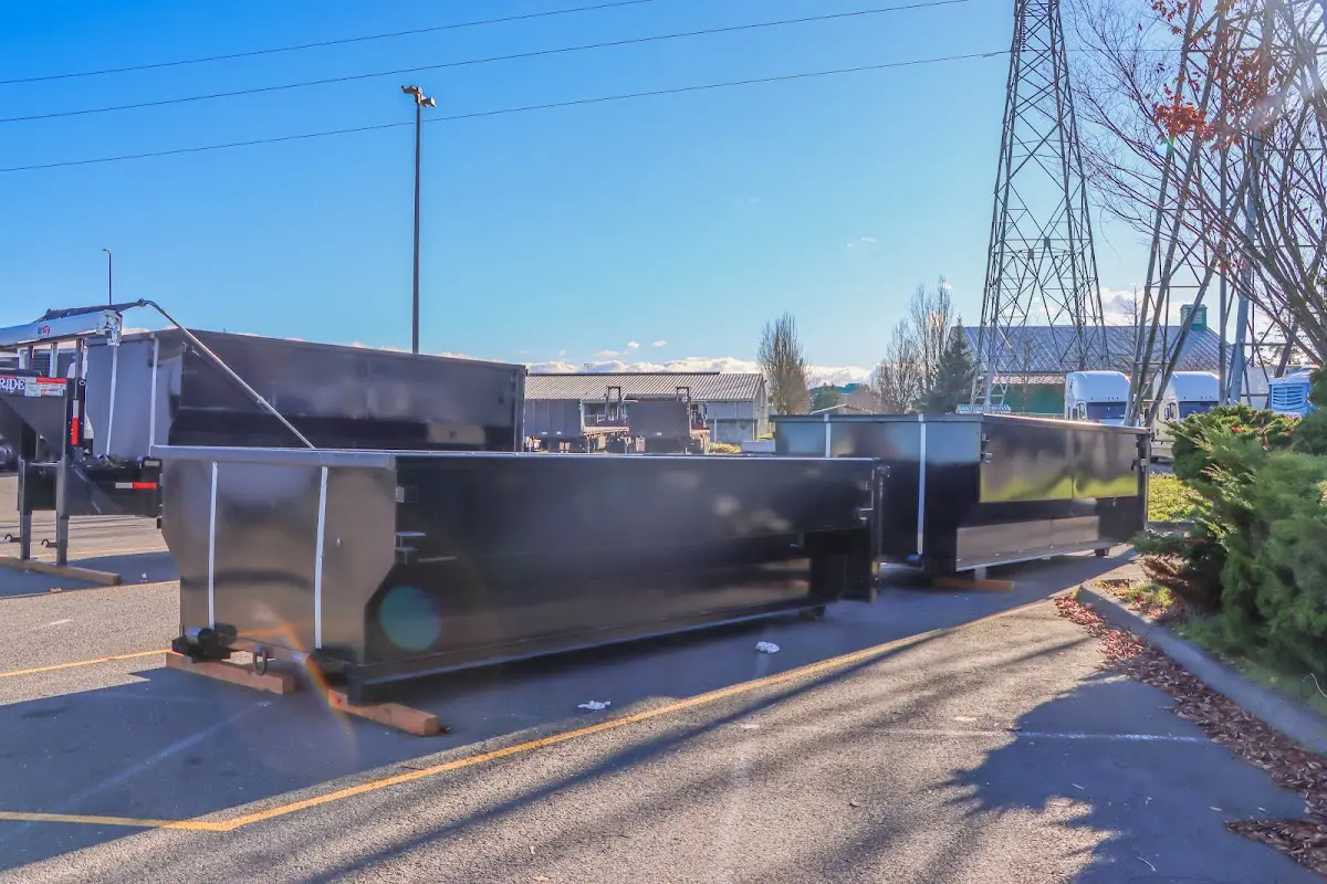 Roll-off dumpster ready for waste disposal at job site for 30 Yard Dumpster Rental in Leisure City
